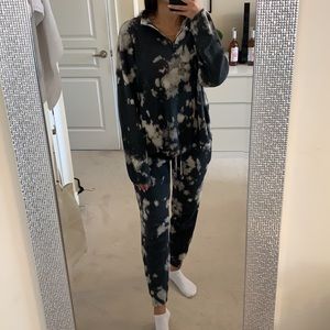 Waffle Tie Dye Sweat Set